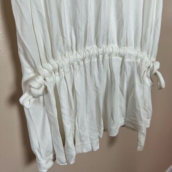 CLEARANCE! White Lush Drawstring Front Tank Size S - Picture 6 of 8